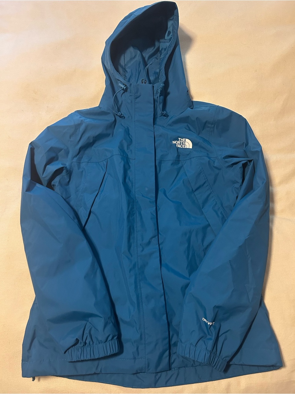 The North Face Teal Hooded Waterproof Jacket